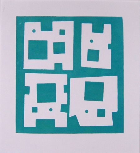 turquoise print